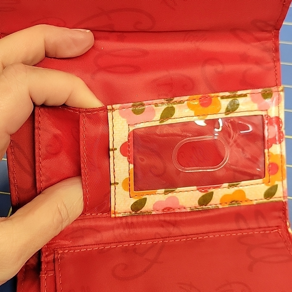 Vera Bradley Frill Pleather Wallet Floral 4 x 6 - Picture 9 of 16